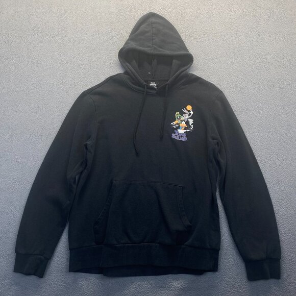 Vintage Space Jam Tune Squad Long-Sleeve Graphic Hoodie Black Unisex Size Large - Picture 1 of 9